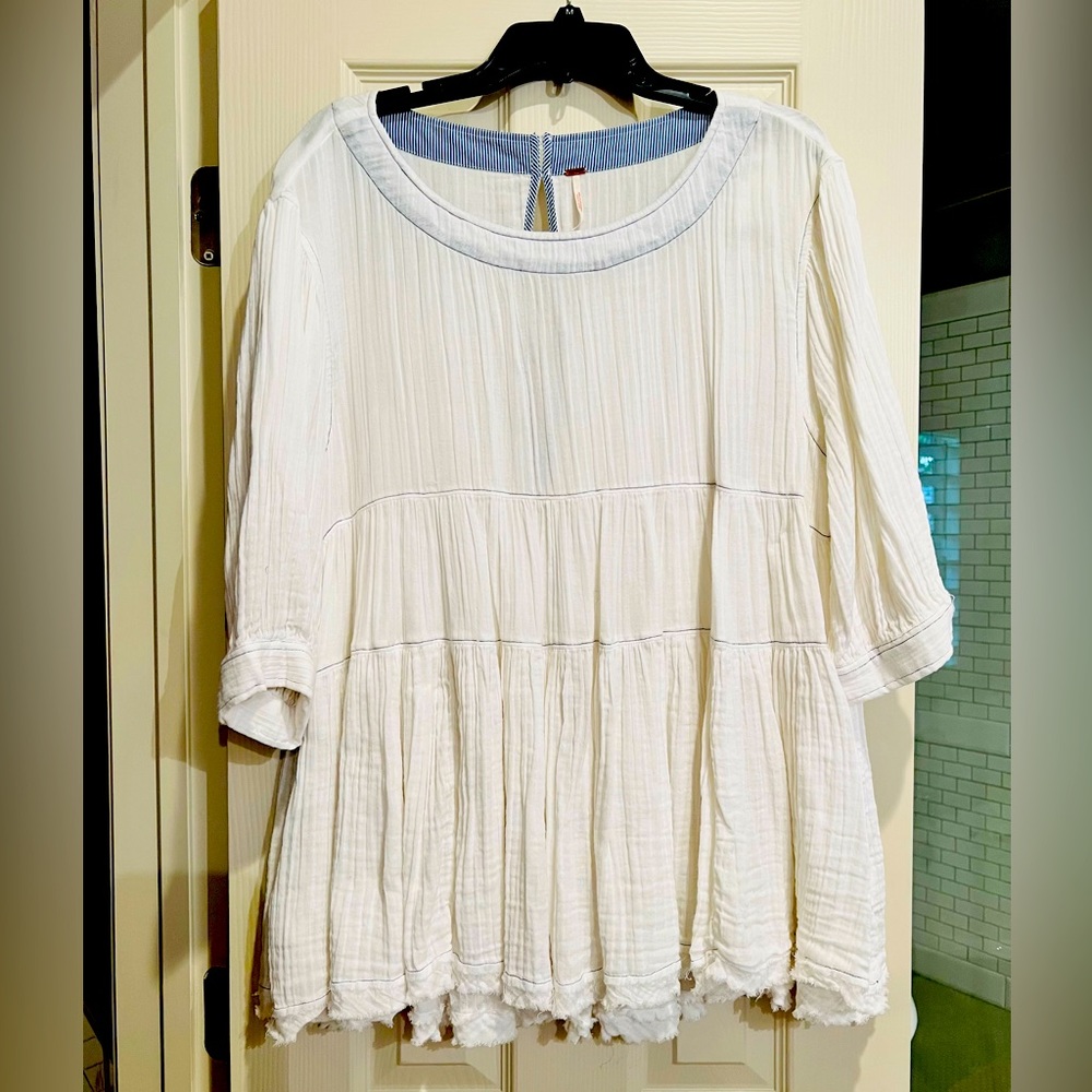 New Free People Cotton Tiered Tunic